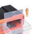 Organizator accesorii cu 22 sertare, Plastic, 49.5x16x25.5 cm