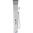 Panou dus cu hidromasaj, Inox Argintiu, 5 functii, 1345 × 200 × 460 mm, jeturi masaj corporal, lumina Led