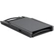 Sezlong pliabil din aluminiu, Negru, 1819x885x515 mm, max 180 kg, 5 unghiuri reglabile