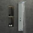 Panou dus cu hidromasaj, Inox Argintiu, 5 functii, 1345 × 200 × 460 mm, jeturi masaj corporal, lumina Led