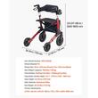 Scaun cu rotile ultracompact, max 136 kg, maner reglabil, suport pahare/baston, Aluminiu, sistem franare