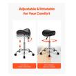 Scaun hidraulic tip sa pentru salon/cabinete, max 204 kg, 5 roti, inaltime reglabila 550-710 mm