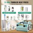 Presa termica pentru cani cu 2 posturi, 1100 W, 50 ℃-190 ℃, Presiune reglabila