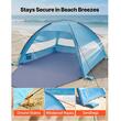 Cort de plaja 6 persoane, protecție UPF 50+, Albastru, 2780 x 2760 x 1600 mm, Geanta transport