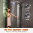 Panou dus cu hidromasaj, Inox Argintiu, 5 functii, 1345 × 200 × 460 mm, jeturi masaj corporal, lumina Led