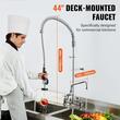 Baterie profesionala, Montaj Blat/Chiuveta, Inox, distanta fixare ajustabila 7,75"-8,25", Dus extractibil, Inaltime 112 cm