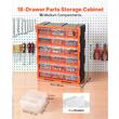 Organizator accesorii cu 18 sertare, Plastic, 38x16x47 cm