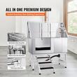 Cada pentru animale de companie All-in-One, Inox, Accesorii complete dus, baterie, Scara 3 trepte, max 150 kg, 1270x1565x700 mm, deschidere usa pe stanga