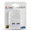 Lampa de veghe cu senzor de lumina, 3000K, 2xUSB, dreptunghiulara, 10 lm