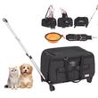 Geanta pentru transport animale mici Vevor 650x360x370 mm, max 16 kg, 4 roti si maner aluminiu