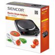 Plita electrica 1500 W, 1 arzator, portabila, diametru 18 cm, Negru