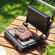Gratar electric Inox 1000 W, suprafata grill 22.5 x 15 cm, Tava de scurgere