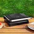 Gratar electric Inox 1000 W, suprafata grill 22.5 x 15 cm, Tava de scurgere