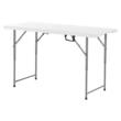 Masa camping, pliabila, portabila, Otel/HDPE, 1220x600x(480/610/740) mm, Alb