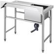 Chiuveta comerciala Inox, 1 x cuva, Protectie anti-stropire, capacitate cuva 40.64 x 39.37 x 25.4 cm, grosime 1 mm