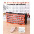 Organizator accesorii cu 40 sertare, Plastic, 49.5x16x25.5 cm