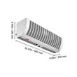 Perdea de aer, debit 2038 m³/h, Otel, Lungime 900 mm, Alb, 2 x intrerupatoare pentru usi batante/glisante, 2 x viteze