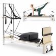 Aparat pilates Performer cu turn, cadru aluminiu, 2.4 m, max 181 kg, Sistem rezistenta 5 x arcuri, Role cu rulmenti dubli, sine inox