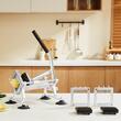Feliator manual pentru cartofi legume, fructe, Profesional, Inox/Aluminiu, 1/4", 3/8", 1/2", Ventuze prindere
