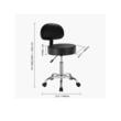 Scaun hidraulic multifunctional cu spatar pentru salon/cabinet/birou, max 204 kg, 5 roti, inaltime reglabila 550-710 mm