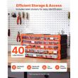 Organizator accesorii cu 40 sertare, Plastic, 49.5x16x25.5 cm