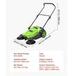 Maturator manual, latime de lucru 650 mm, 3 roti, container 18.9 l, maner pliabil, Verde