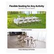 Set 4 scaune pliabile, Pliabile, Maro, max 158 kg, 44x43.5x78 cm