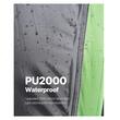Cort camping pentru camioneta pick-up, 2-3 persoane, 3400 x 1750 x 1700 mm, PU2000 mm, ferestre duble, copertina