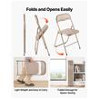Set 4 scaune pliabile, Pliabile, Maro, max 158 kg, 44x43.5x78 cm