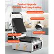 Grill Panini, Profesional, suprafata de gatit Striata/Striata 22x23 cm, controlul temperaturii 50°C la 300°C, Placi emailate din fonta, 1800 W