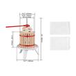 Presa pentru struguri sau fructe moi 18 l, dimensiune 660 x 400 mm
