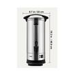 Cafetiera profesionala Vevor 17 l, 110 cesti, 1500 W, otel inoxidabil