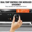 Plita pentru clatite profesionala cu 2 posturi, Inox, putere 3400 W, diametru 2x400 mm, control al temperaturii 50-300°C, dimensiune 865x515x220 mm