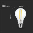 Bec led cu filament, forma A60, E27, putere 12W, 3000K Alb cald