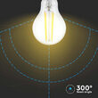 Bec led cu filament, forma A60, E27, putere 12W, 3000K Alb cald