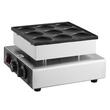 Plita pentru clatite olandeze, Profesional, Inox, putere 850 W, diametru 9x76 mm, control al temperaturii 50-300°C, dimensiune 320x300x180mm