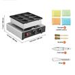 Plita pentru clatite olandeze, Profesional, Inox, putere 850 W, diametru 9x76 mm, control al temperaturii 50-300°C, dimensiune 320x300x180mm