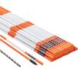 Set 50 tarusi marcaj pentru sosea Vevor Reflectorizant, Inaltime 121.5 cm, fibra de sticla