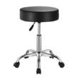 Scaun hidraulic de lucru pivotant pentru salon/cabinet/birou, max 204 kg, 5 roti, inaltime reglabila 550-710 mm, Negru