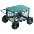 Carucior multifunctional pentru gradina cu sezut, 760×520×440 mm, Capacitate 181 kg, Otel, Roti gonflabile 