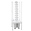 Ghiveci turn hidroponic, 45 capsule, 9 x niveluri, Rezervor 20 l, pompa, Lumina led