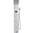 Panou dus cu hidromasaj, Inox Argintiu, 6 in 1, Afisaj si lumina Led, 1345 × 200 × 460 mm, 8 x jeturi masaj corporal