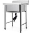 Chiuveta comerciala Inox, 1 x cuva, Protectie anti-stropire, capacitate cuva 44.45 x 41.91 x 25.4 cm, grosime 1 mm, picioare ajustabile