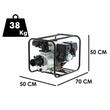 Motopompa pe benzina 4”/100 mm, Debit 1330 l/min, Putere 9 CP, Inaltime max 25 m, Adancime 7 m, Rezervor 6 l, Decompresie automata