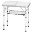 Masa camping, pliabila, portabila, Aluminiu, Geanta transport, 600x400x260 mm, Alb