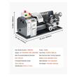 Strung profesional pentru prelucrare metal, 550 W, viteza variabila 0-2500 rpm, diametru max 210 mm