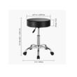 Scaun hidraulic de lucru pivotant pentru salon/cabinet/birou, max 204 kg, 5 roti, inaltime reglabila 550-710 mm, Negru