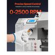 Strung profesional pentru prelucrare metal, 550 W, viteza variabila 0-2500 rpm, diametru max 210 mm