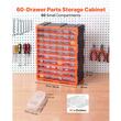 Organizator accesorii cu 60 sertare, Plastic, 38x16x47 cm