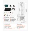 Ghiveci turn hidroponic, 45 capsule, 9 x niveluri, Rezervor 20 l, pompa, Lumina led